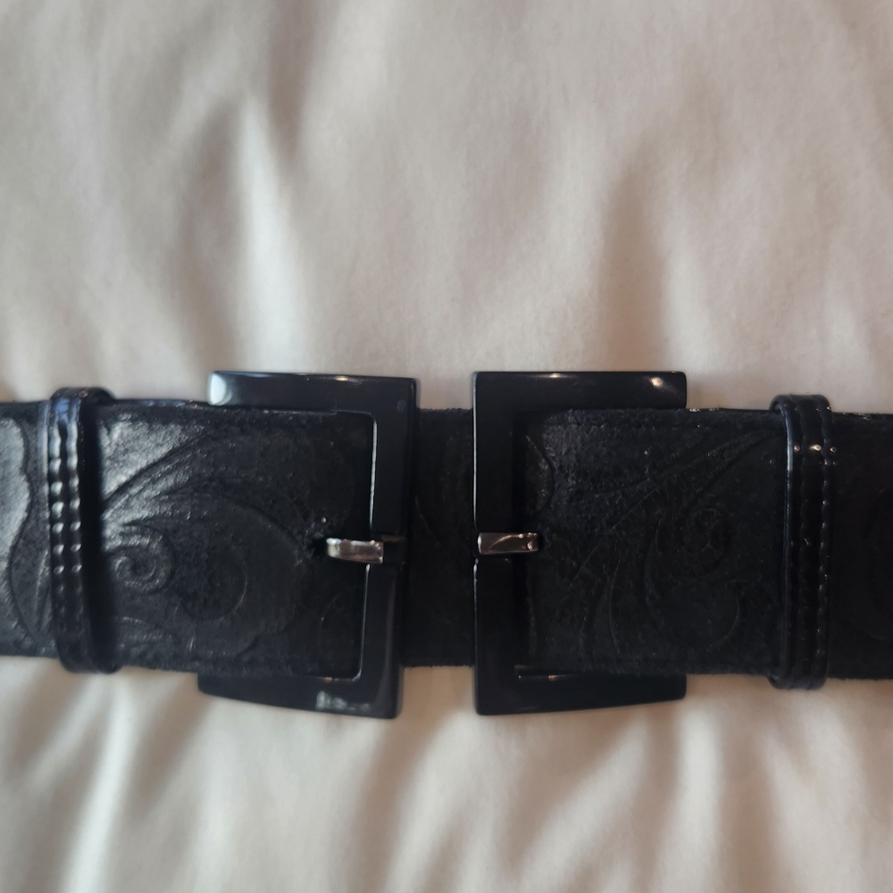 Suzi Rohet Black Double Buckle Belt